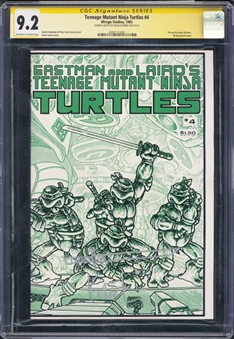 1985 Teenage Mutant Ninja Turtles #4 w/ Signed Sketch by Kevin Eastman - CGC 9.2